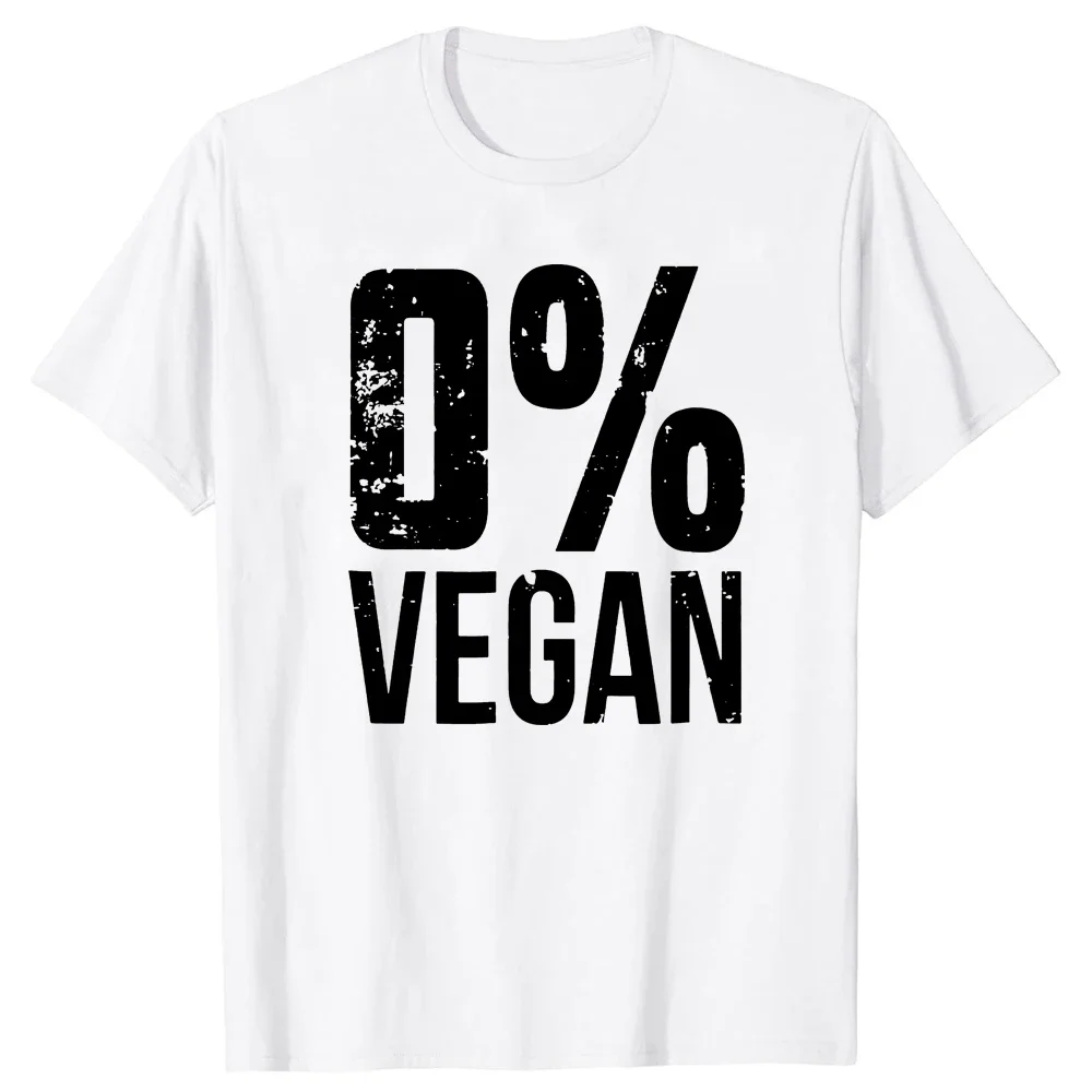 Vegetarian Gardening Plants Graphic Cotton Short Sleeve Birthday Gifts T-shirt Zero Percent Vegan Funny BBQ Meat Eater T Shirt