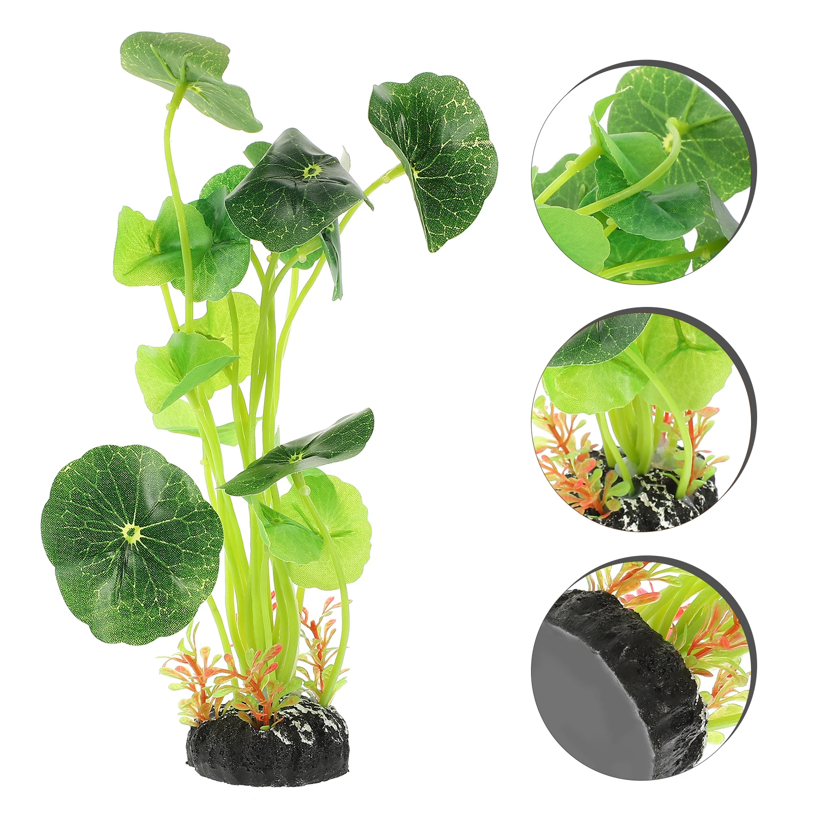 

Artificial Lotus Leaves Fish Tank Plant Decoration Realistic Aquarium Landscaping Plastic Aquatic Plants for Small Fish Tank