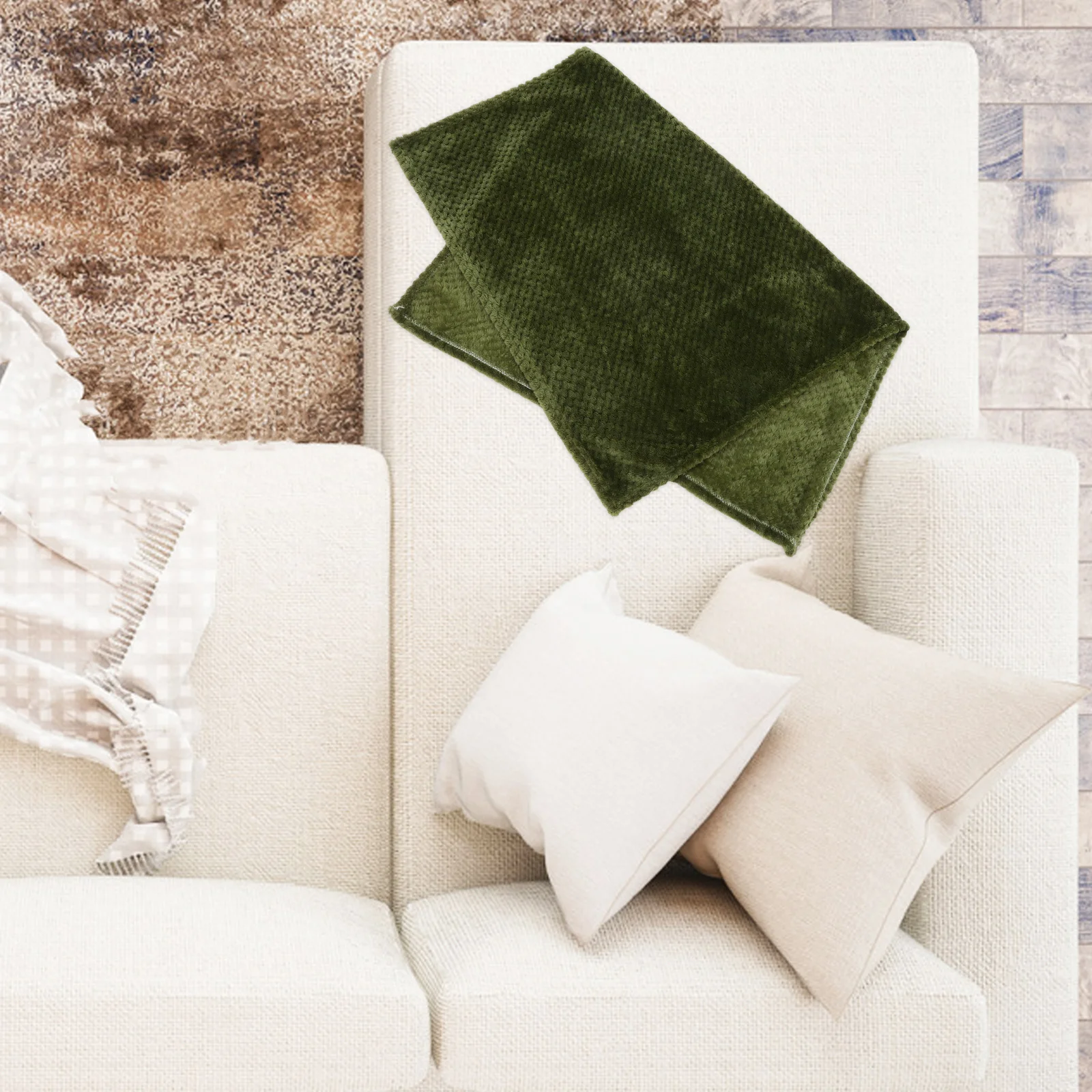 

1Pcs Thickened Air Conditioning Blanket Premium Polyester Simple Elegant Design All Seasons Use Machine Washable Double Sided