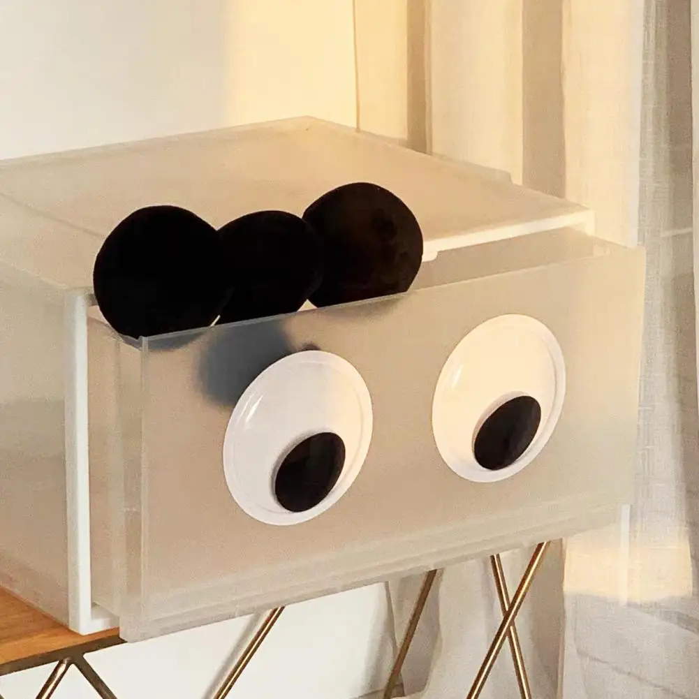 1 زوج 5/7/10/12/15 سنتيمتر مغناطيس الثلاجة ذاتية اللصق Googly تذبذب عيون ملصق DIY بها بنفسك أسود أبيض عيون Googly ملصقات الثلاجة