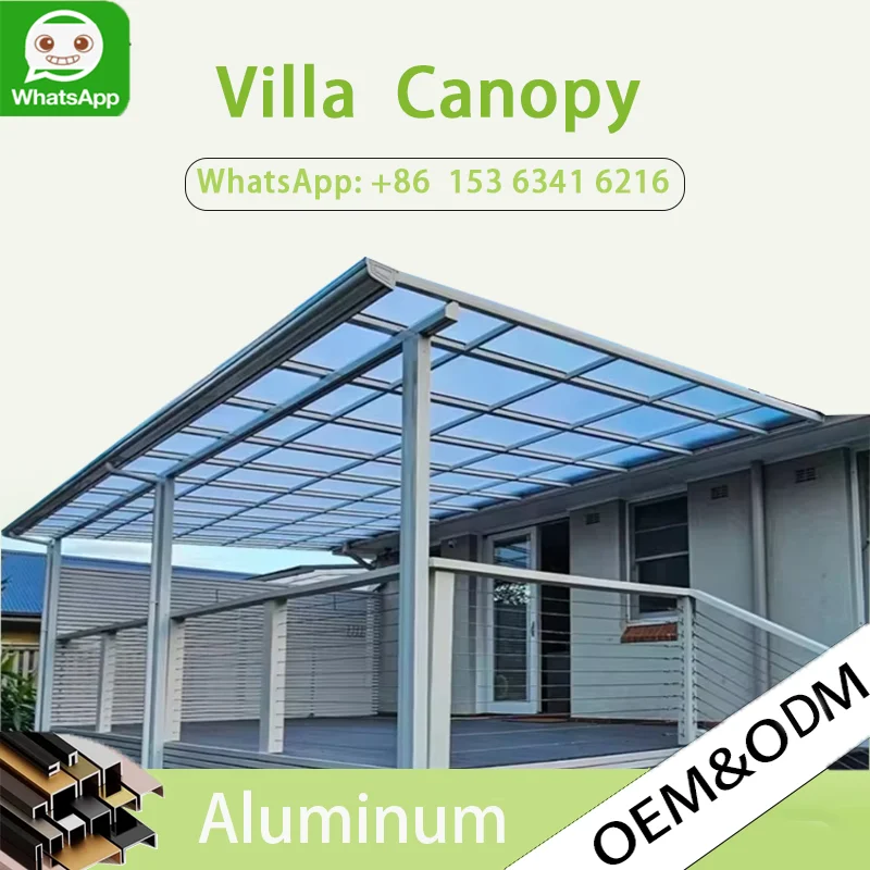 

OneAlu Custom Luxury Outdoor Aluminum Canopy - Polycarbonate Roof, Rainproof Sunshade for Garden, Balcony & Courtyard