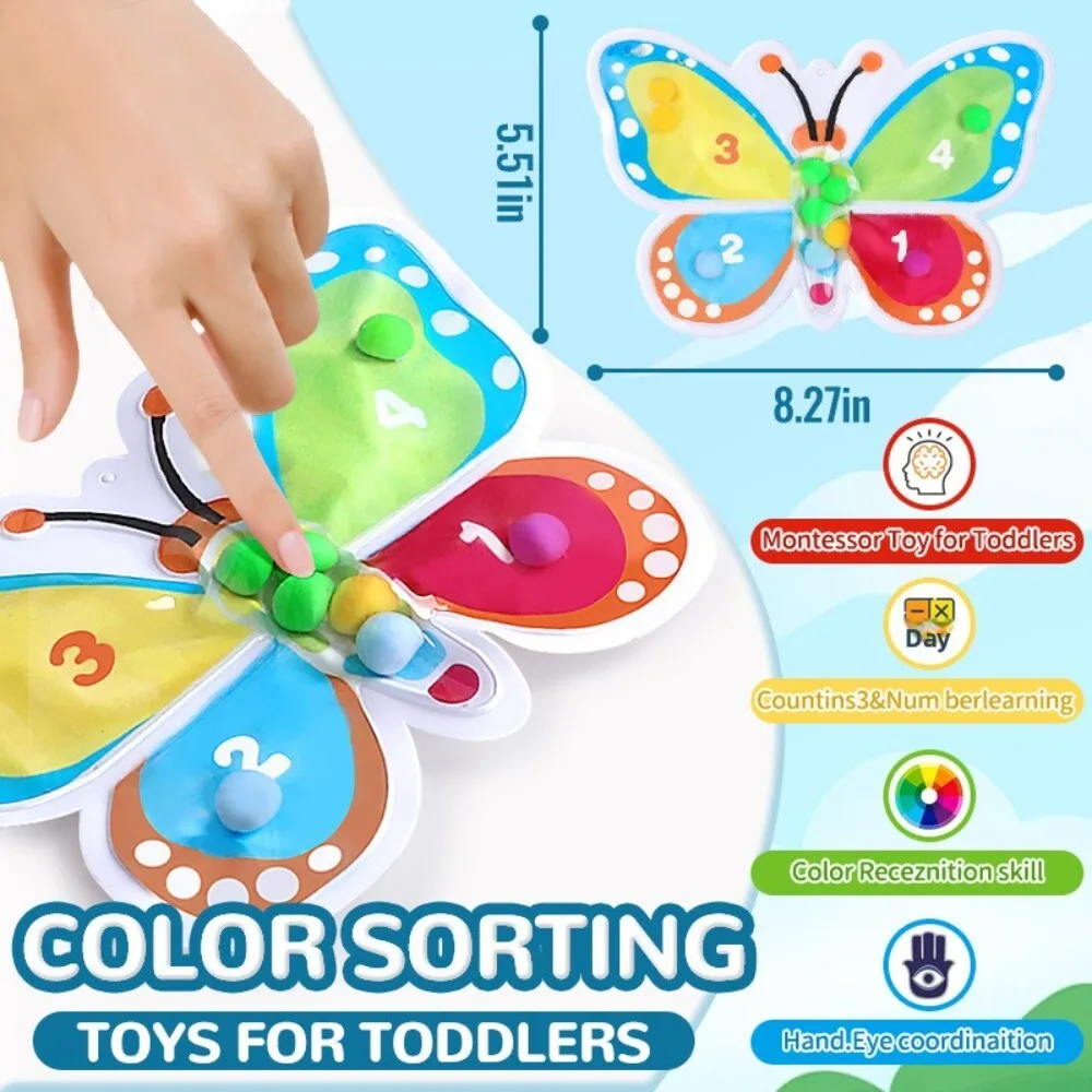 Brinquedo de classificação de saco de água para classificação de cores e alívio do estresse, atividade sensorial divertida para crianças e adultos