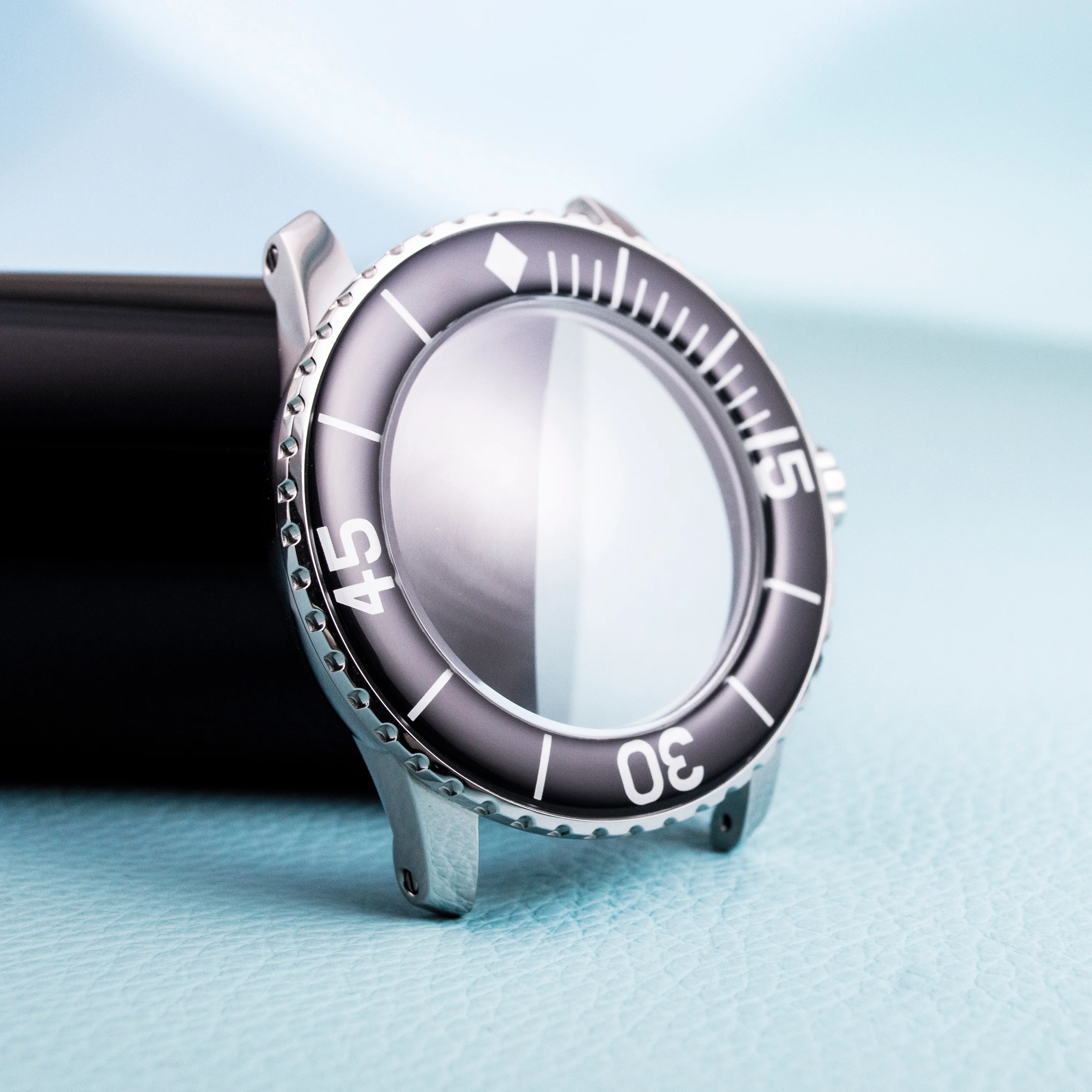Stainless Steel NH35 Case 45mm Watch Case 10ATM Waterproof for Fifty Fathoms Watch Case fit NH35 Movement Sapphire Glass  Case