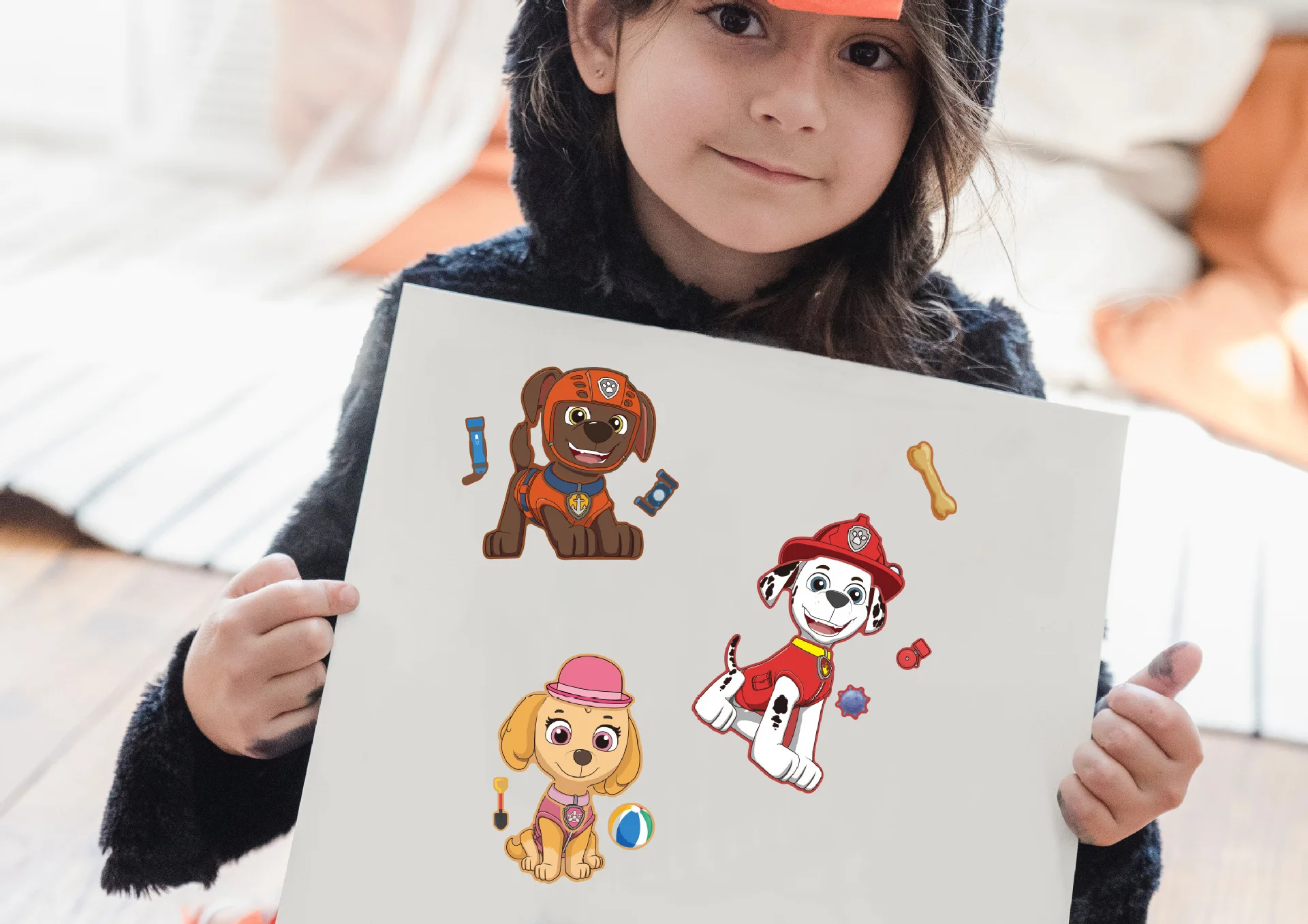 ملصقات باو باترول لتزيين أعياد الميلاد، ألغاز باو باترول ذاتية الصنع، ملصق وجه للأطفال، ألعاب للأولاد، هدايا ذاتية الصنع، مستلزمات الحفلات