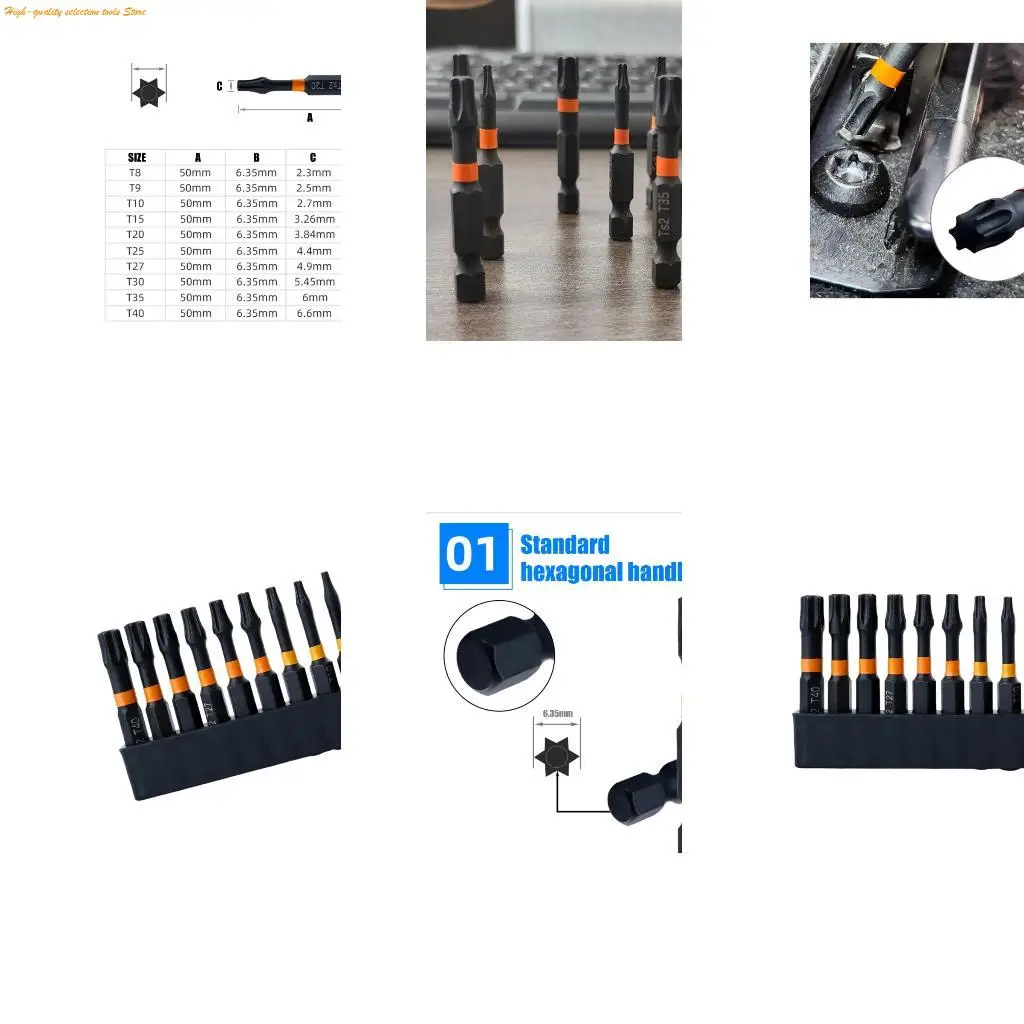 

203F Набор из 10 стальных шестигранных ключей, прочный магнитный наконечник, эргономичный инструмент с Т-образной ручкой