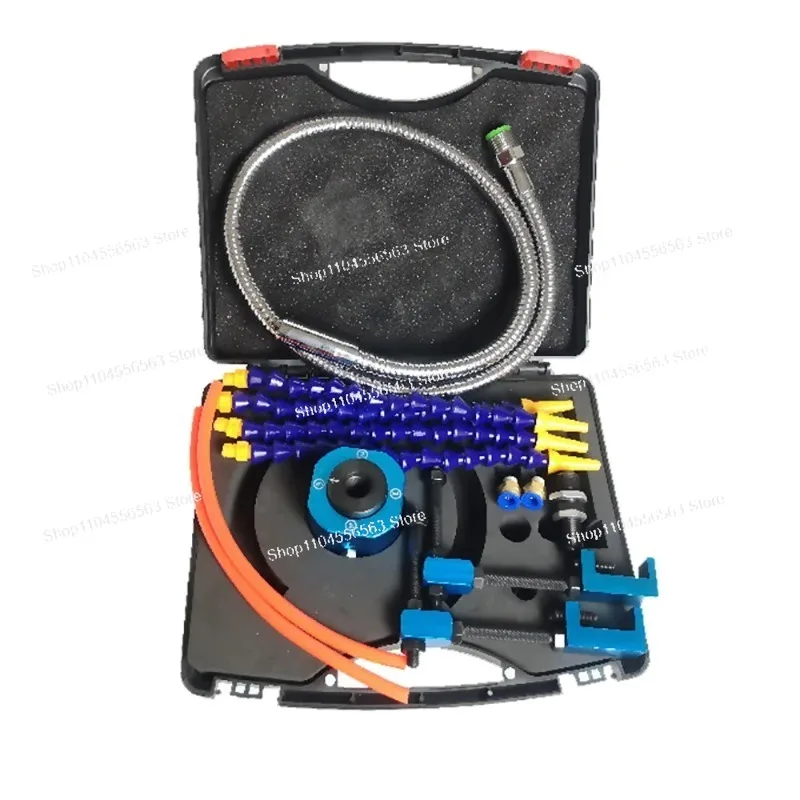 CNC 4-Station Electric Tool Post Water Separator Holder, Lathe U Drill Internal Cooling Boring Tool Base for CNC Lathe