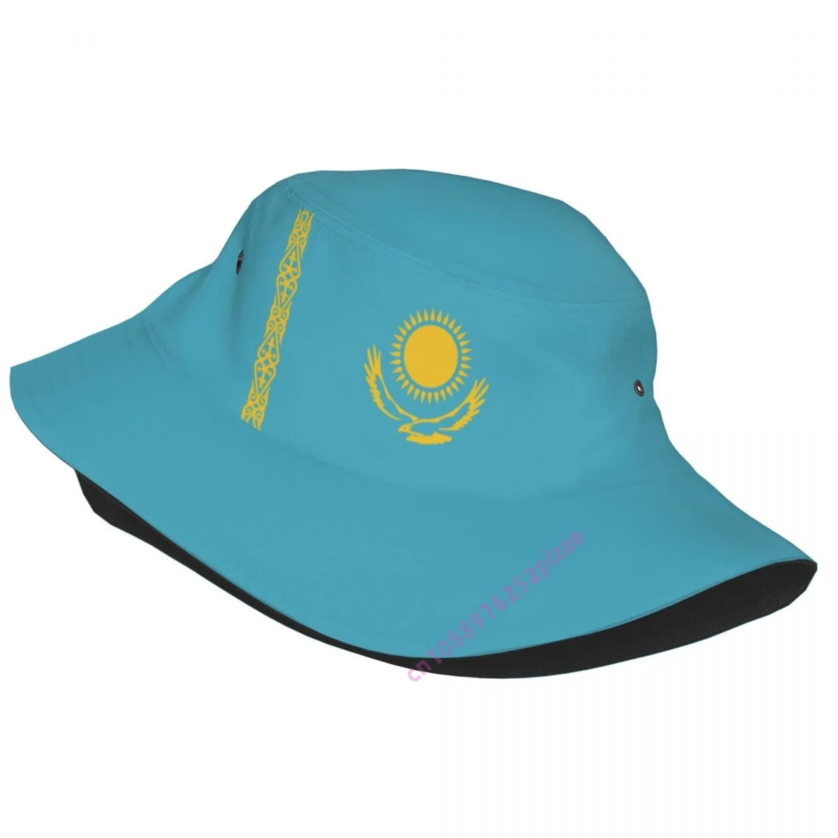 

Kazakhstan 3D Flag Men Women Bucket Hat Outdoor Sun Protection Cap Breathable Mesh For Fisherman Camping Hiking