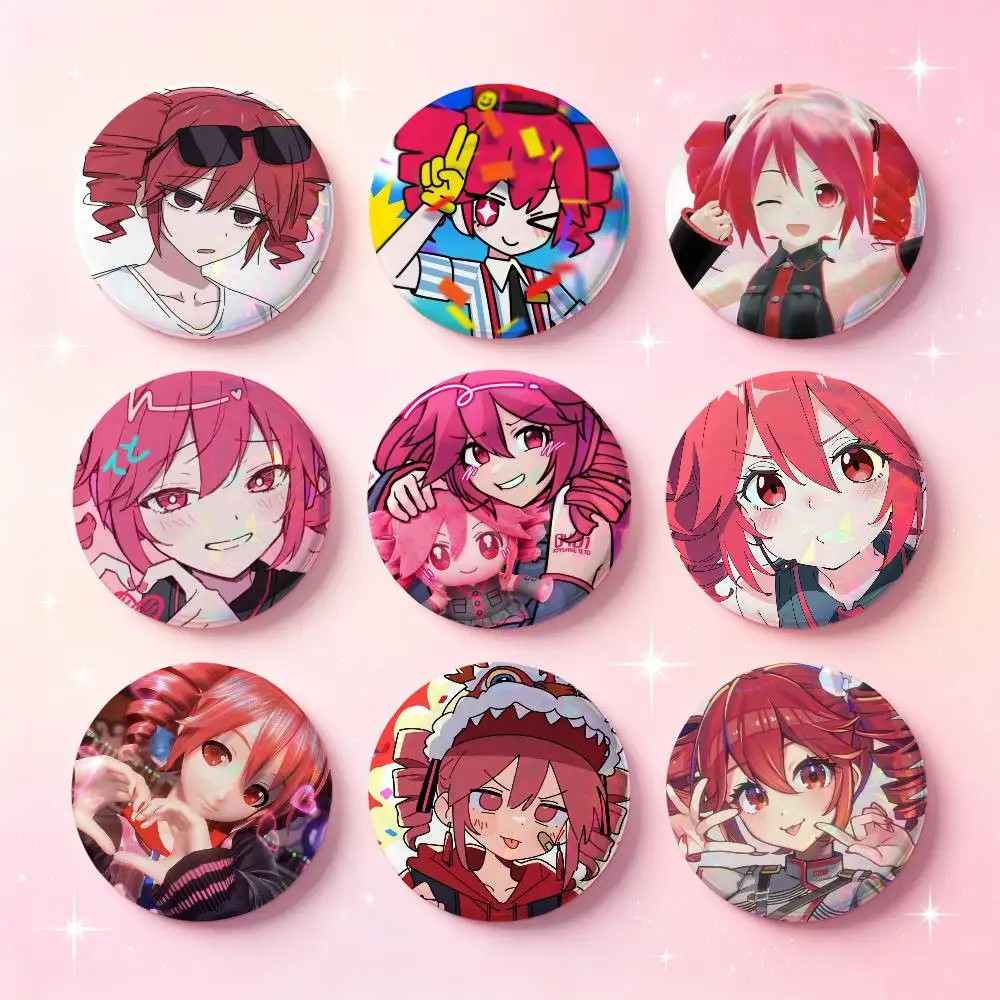 Kasane Teto Project Anime Badges 25 32 44 58 75 Mm Round Cosplay Pin Bag Decor Fans Collect Friends Gifts Brooch Souvenir