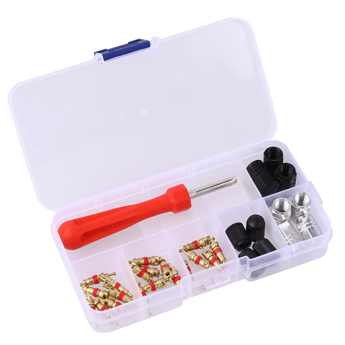 

33Pcs Tire Valve Tool Set High Wrench for Quick Removal Installation on Auto Motorcycle Tube Repairs