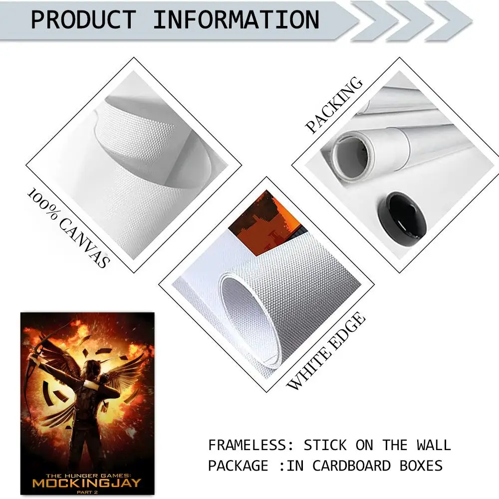 T-The Hunger Games Mockingjay لوحة الفيلم الخط HD قماش المشارك تجعد الحرة مقاوم للماء جميع الفضاء جدار ديكور #6