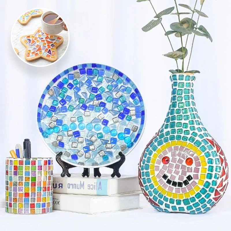 Kunst Hobbys Bulk Kristall Bunte Mosaik Stücke Kunst DIY Glas Mosaik Fliesen Handwerk DIY Keramik Mosaik Glas Fliesen Material