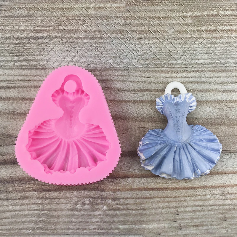 1 piece, new wedding dress princess skirt silicone mold, handmade wedding dress drop glue mold, gypsum mold, soap mold