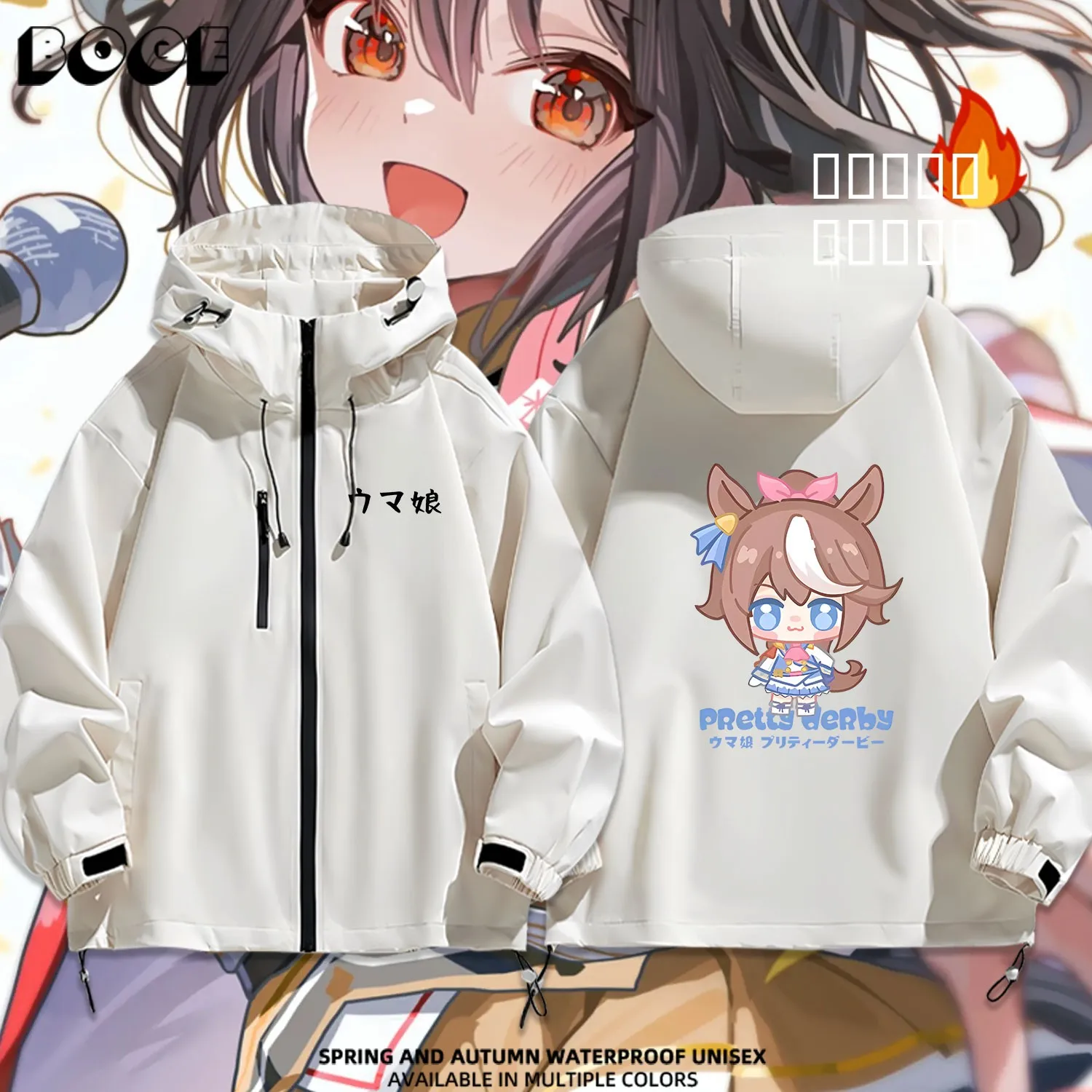 

Thiened Cotton Hooded Cartoon Pret Jaet Youth Casual Sle Waterproof Outdoor Jaet for Teens And Men