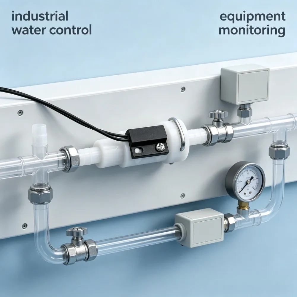 IP67 Sealed Water Flow Detection Switch Plastic Housing For M10 Connection For Reed Switch for Binary Flow Status
