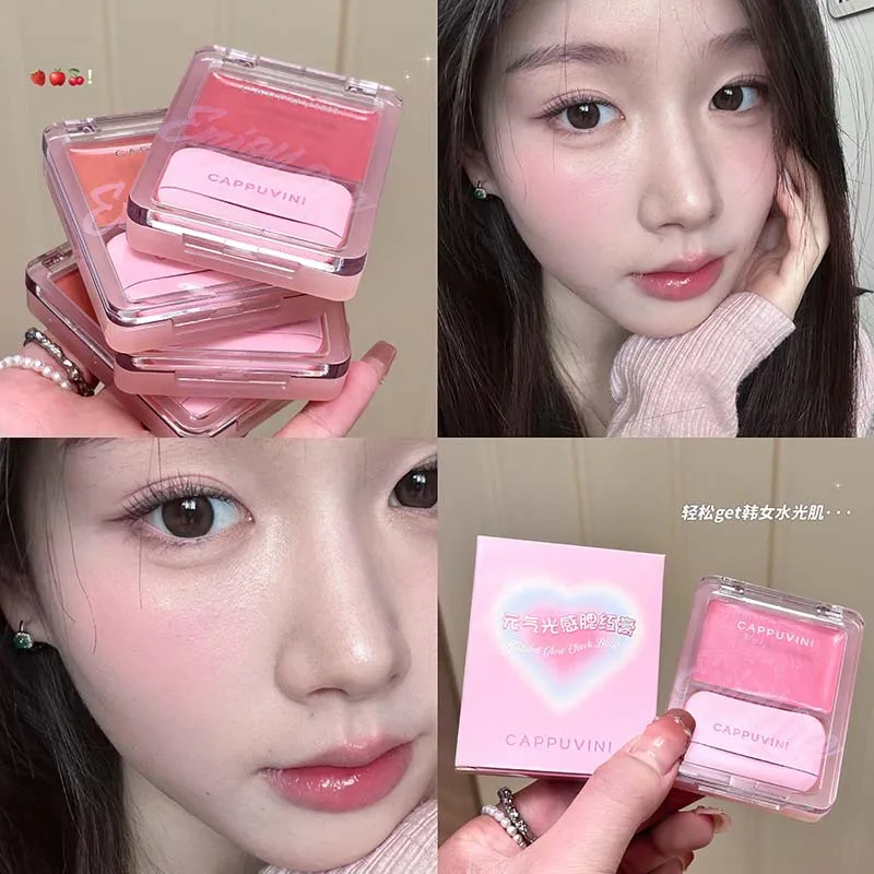 Cappuvini Multi-Purpose Light Blush Balm ลิปสติกช่วยเพิ่มผิวยาวนานการตั้งค่า Girly Natural Hydrating Makeup