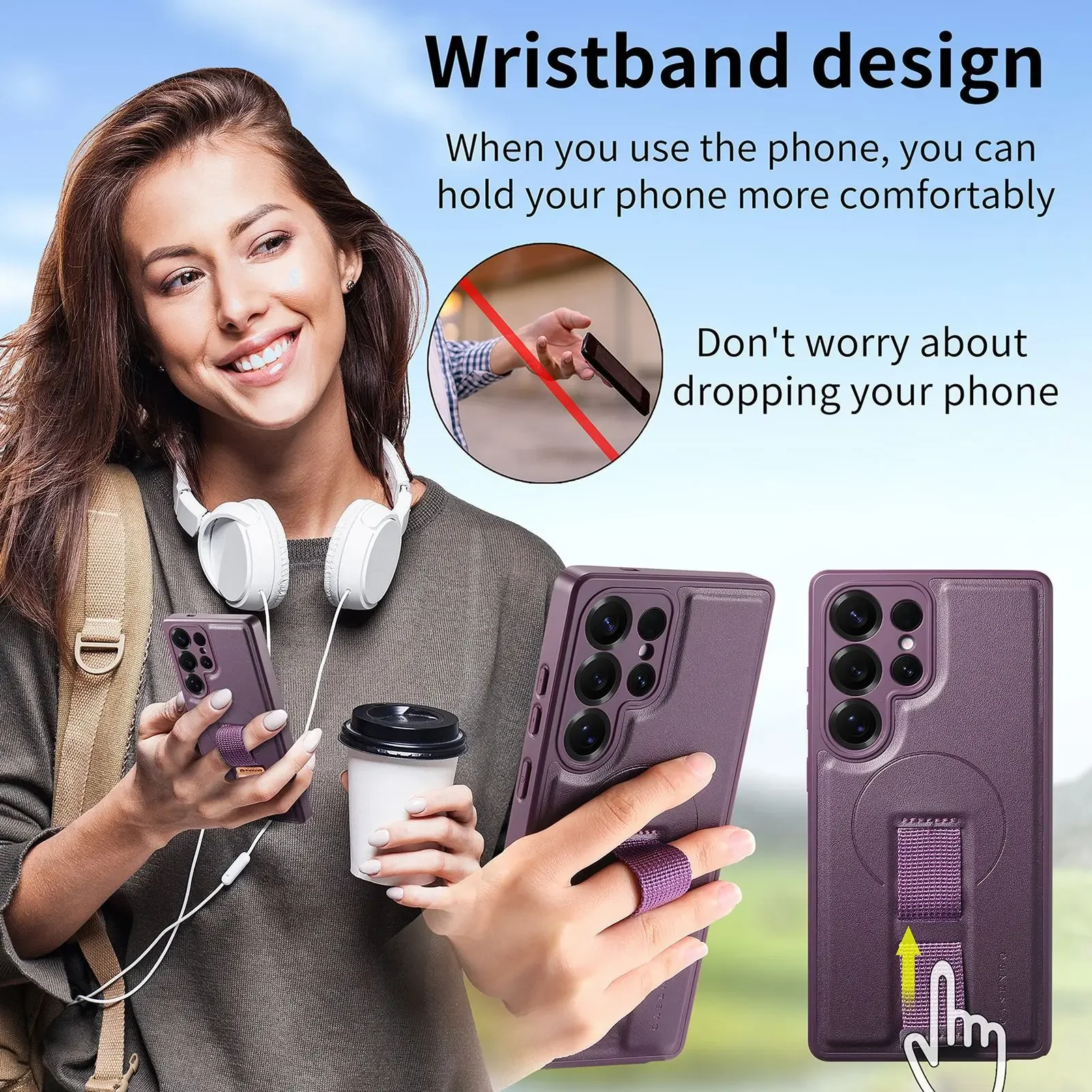 محفظة حامل بطاقات قابلة للفصل لهاتف سامسونج جالاكسي S25 Ultra Edge S24 Plus حافظة هاتف جلدية مغناطيسية قابلة للانفصال غطاء مضاد للسقوط #5