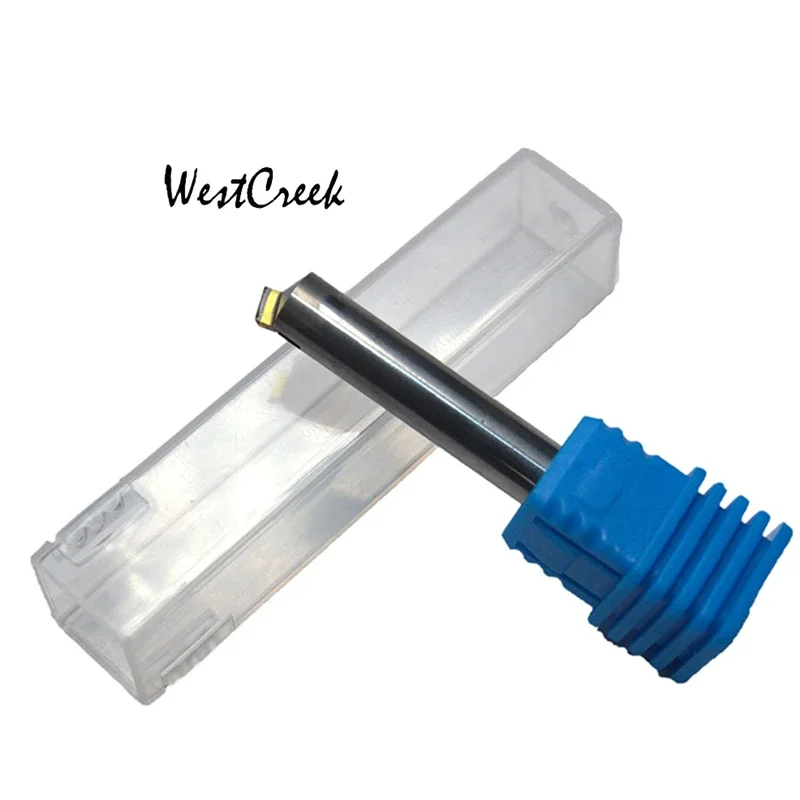 WESTCREEK Single crystal diamond chemfering cutting tools  D6xL50x3Hx150° milling tool mirror end mill for copper aluminum