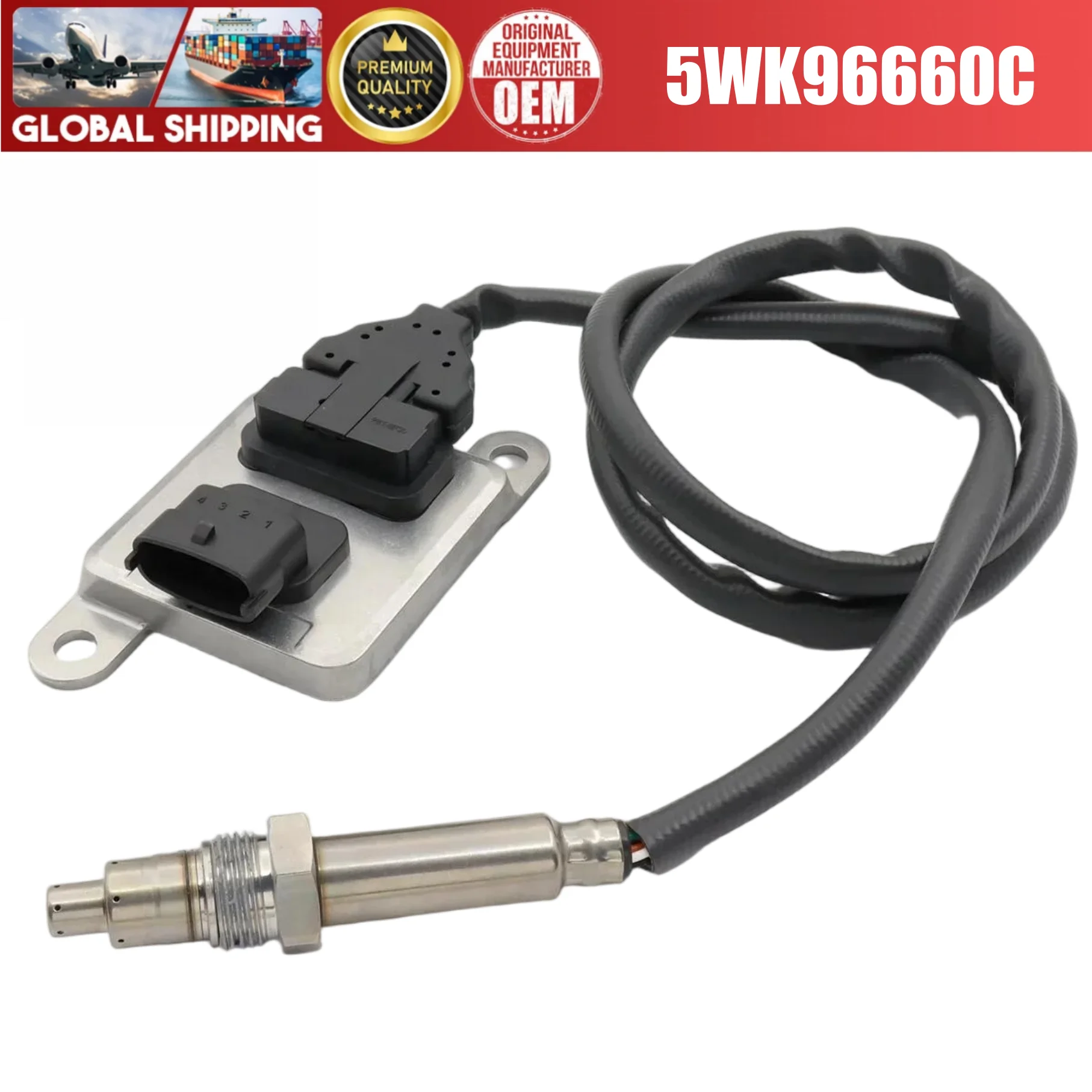 5WK96660C 1889126 High Quality Parts 24V Nitrogen Oxygen Sensor for DAF Trucks Kenworth Peterbilt