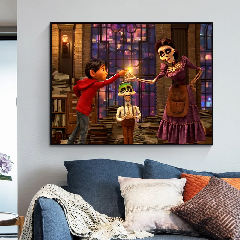 Disney Coco Mosaic Diamond Painting Collection of Protagonists Diamond Mosaic Rhinestone DIY Cross Stitch Home Decoration