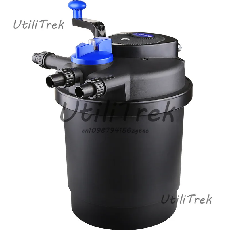 

Fish pond filtration system, pond filter, filter barrel, pond fish aquarium