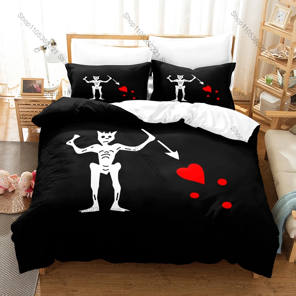 2026 Vintage Antique Maritime Pirate Captain Bedding Set Duvet Cover + 2 Pillowcases Old Engraving Nautical Bedroom Decor