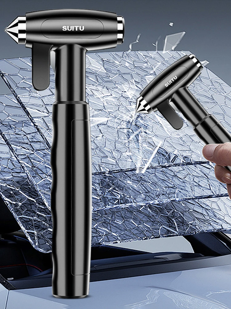 سلامة السيارة المطرقة مقعد حزام القاطع مطرقة الطوارئ سيارة كسّارة زجاج سيارة الطوارئ 2 في 1 أداة الهروب #1