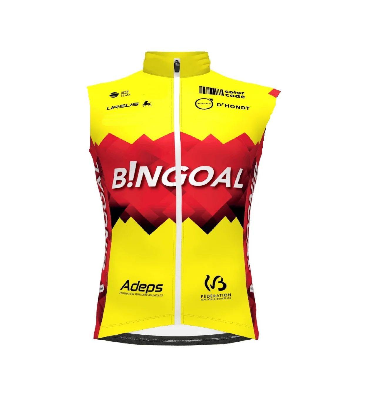 2023 BINGOAL PAUWELS SAUCES WB TEAM FLUO Summer Sleeveless Cycling Vest Mtb Clothing Bicycle Maillot Ciclismo Bike Clothes