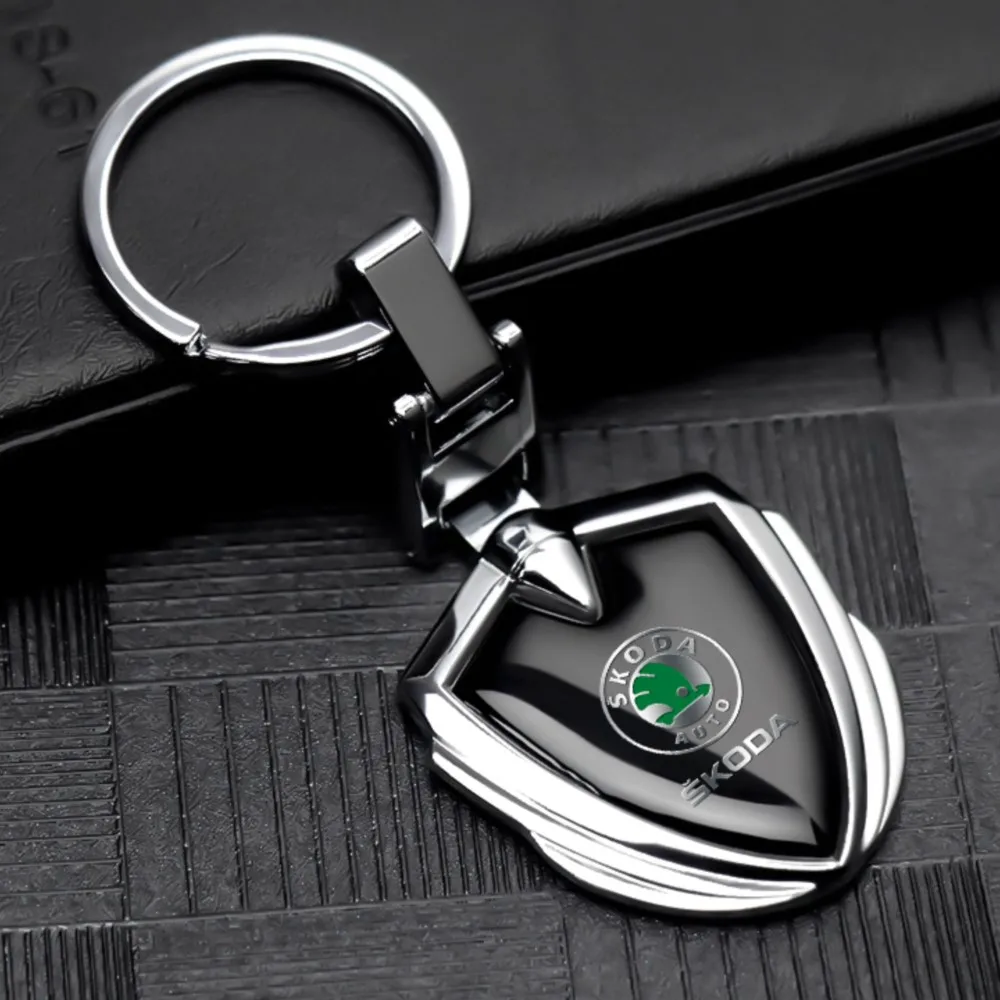 LLavero de Metal con diseño de coche, accesorios de decoración para Skoda Rapid Fabia Octavia Yeti Superb VRS VII Kodiaq Scala Karoq
