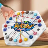 Kids Rope Knots Puzzle Board Game Color Line Twisted Connected Ropes Logic Thinking Table Game Parent Child Interactive Toy