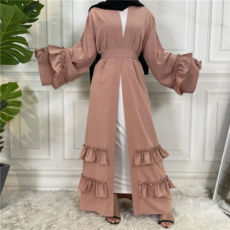 UNI Open Abaya Ramadan Dubai Robe Turkey Kaftan Islamic Clothing Muslim for Women Kimono Caftan Marocain Modest Cardigan