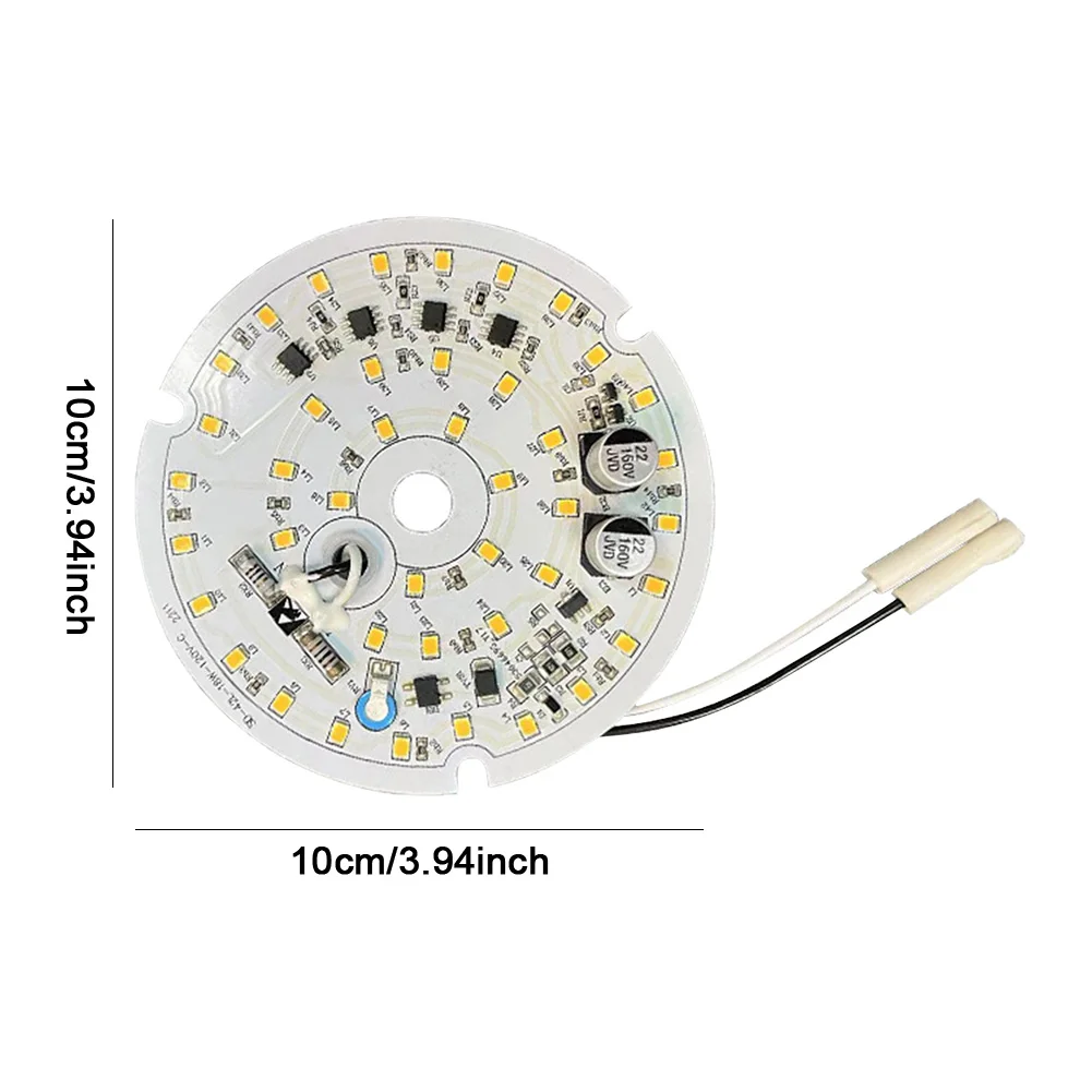 Panneau de lampe LED rond en aluminium, source de lumière, remplacement d'ampoule, budgétaire domestique, remplacement d'éclairage d'armoire, 1 à 5 pièces, 3.94 pouces