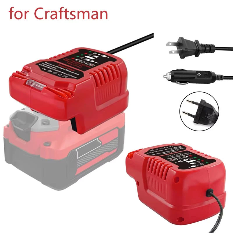 

Мини-автомобильное зарядное устройство для Craftsman, аккумулятор 20 В, автомобильное зарядное устройство, вилка прикуривателя для CMCB204 CMCB202, портативное зарядное устройство, вилка европейского/американского стандарта