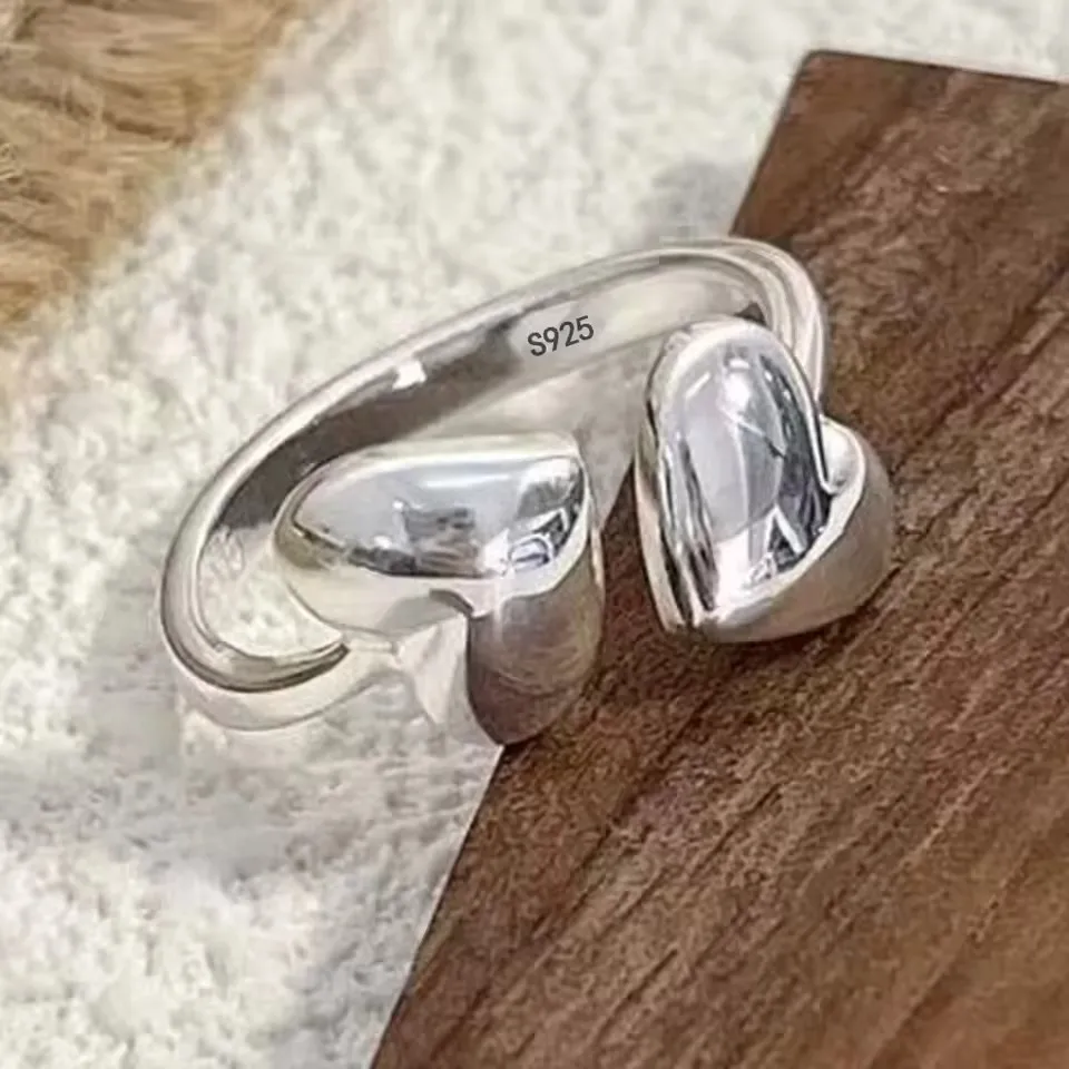 Women's 925 Sterling Silver Mask Ring, Vintage Punk Style
