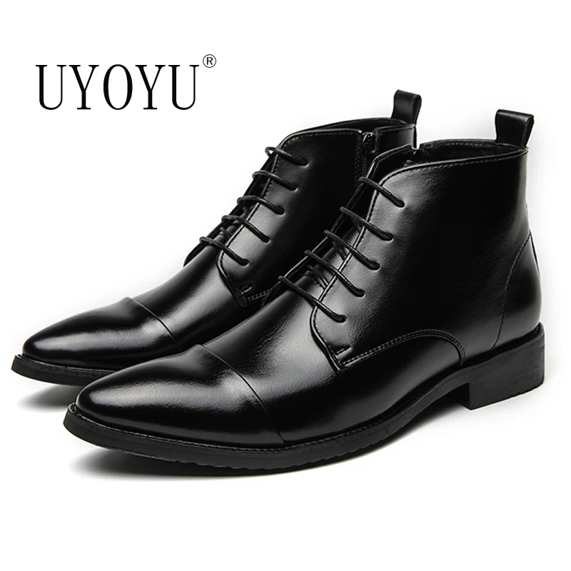 Genuine Leather Handmade Luxury Designer Mens 38~48 Italian Brand Dress Shoes Men Fashion Chelsea Casual Boots Retro Ankle Boot