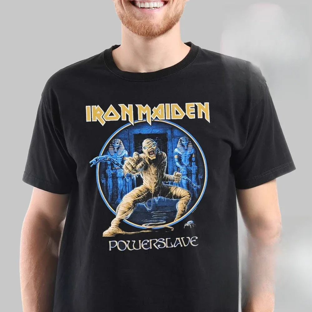 

Heavy Metal Band Motorcycle Men's and Women's Fashion Matching T-shirts, Retro Pure Cotton Printed Hip-hop Brand T-shirts