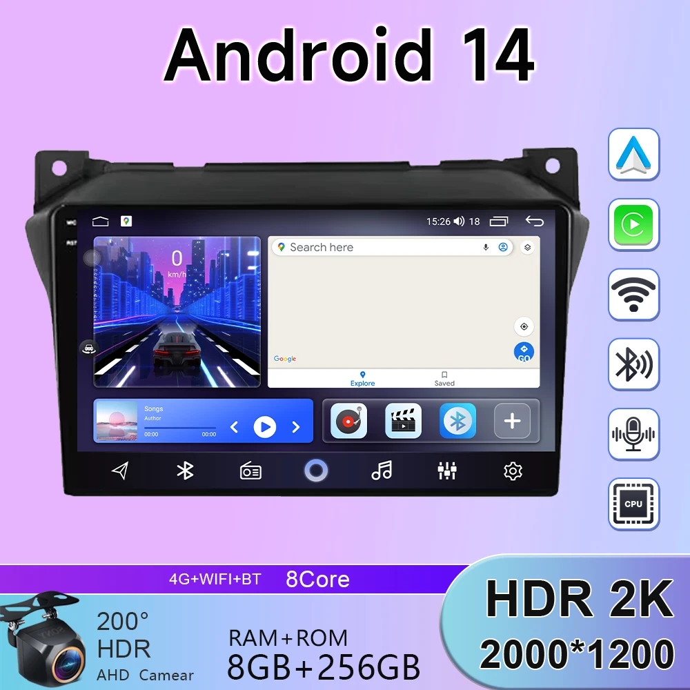 

BT Android Car Video GPS Navigation For Suzuki Alto 2009 2010 2011 2012 2013 2014 2015 2016 Multimedia Radio Carplay No 2din DVD