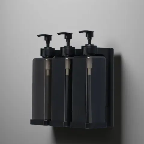 호텔 샴푸 및 샤워 젤 별도의 병 벽걸이형 펀칭 없음 손 소독제 상자 벽걸이형 수동 비누 디스펜서
