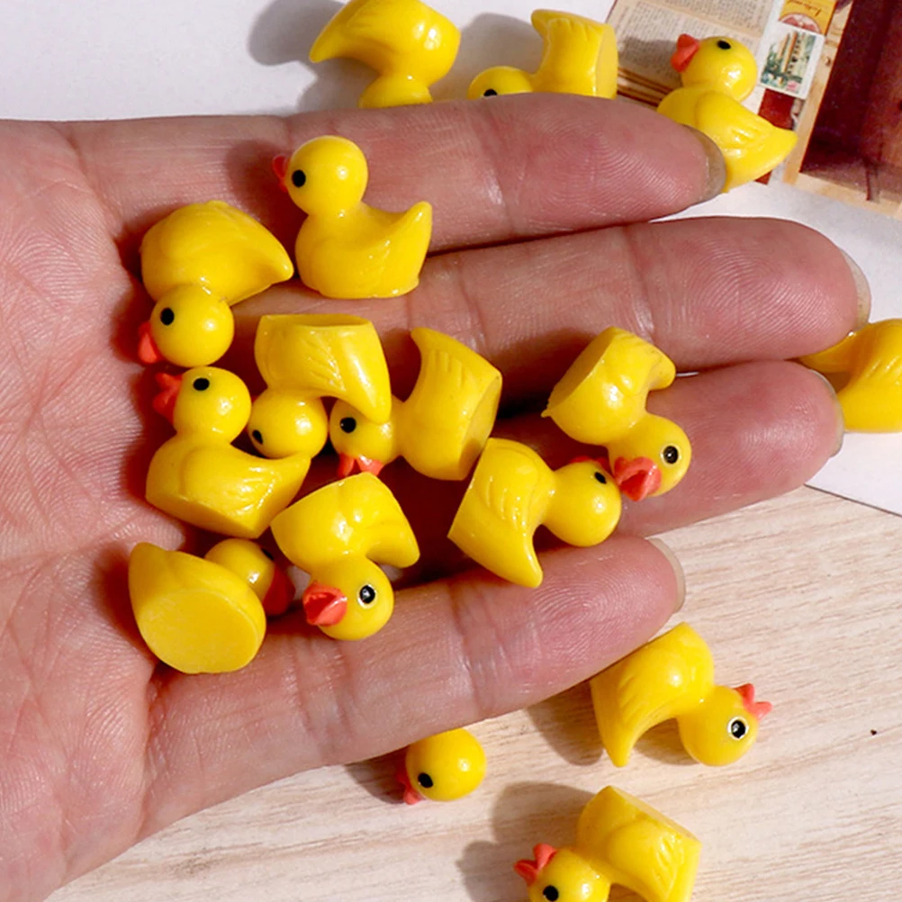 220 Stück Moos-Mikrolandschaftsornamente, Miniaturharz, Tiere, Enten, zum Dekorieren von Figuren