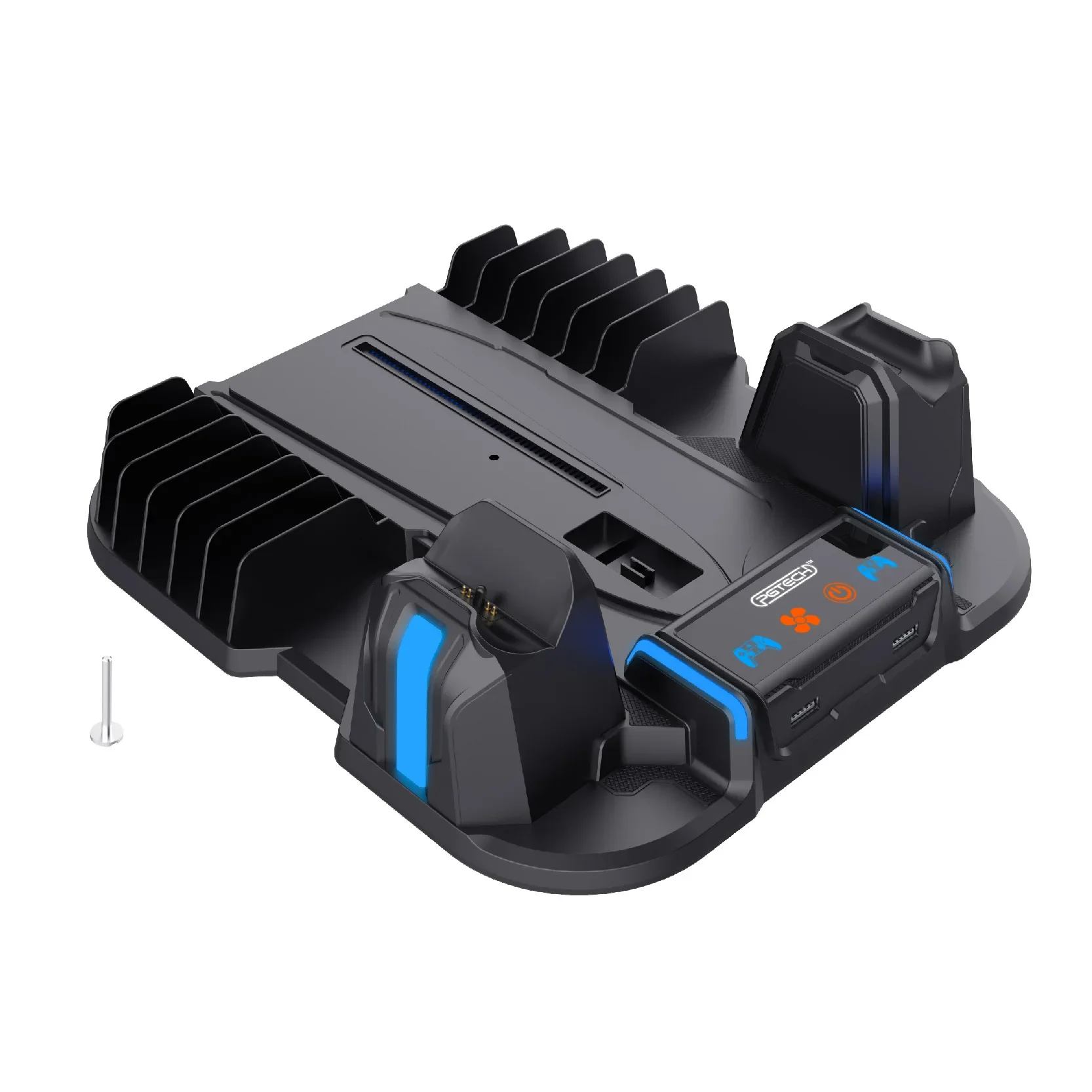 For PS5 Slim host multifunctional heat dissipation base for PS5 handle seat charging with game disc storage rack GP-521