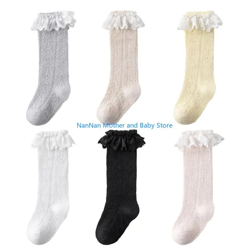 

Fashionable Girls Long Tubed Socks Hollowed Out Infants Toddler Socks 0-3 Years Baby Stockings Enjoy Easily Pair