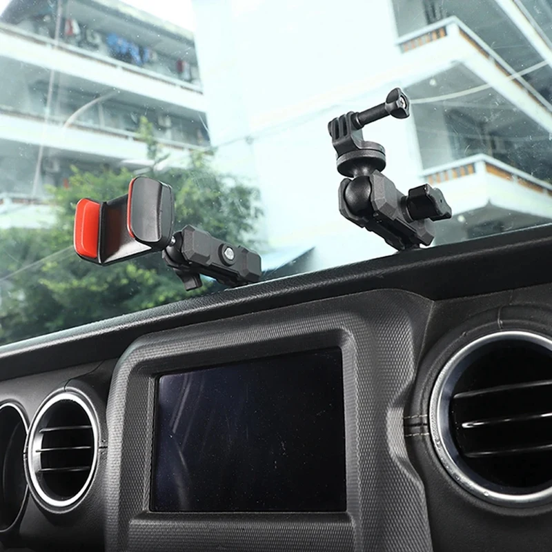 Multi-Mount Dash Phone Holder Camera Mount For Jeep Wrangler JL Gladiator JT 2018-2023 Expansion Stand Accessories