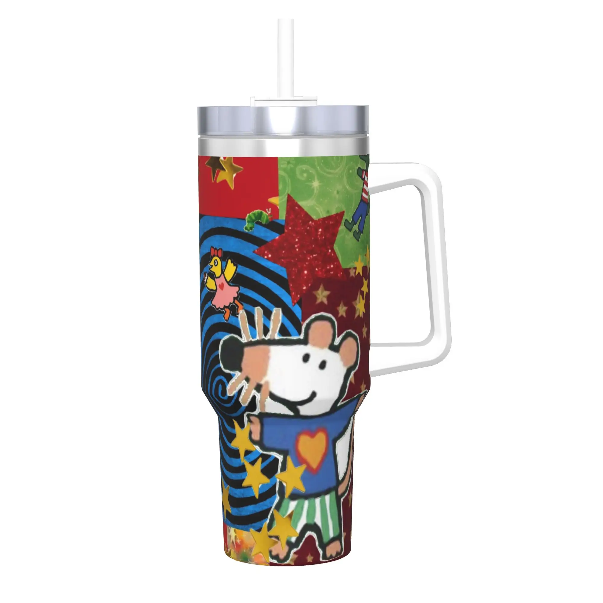 Maisy Mouse 40oz Tumbler Stainless Steel Double Wall Vacuum Insulated  Tumblers Mug With Straw