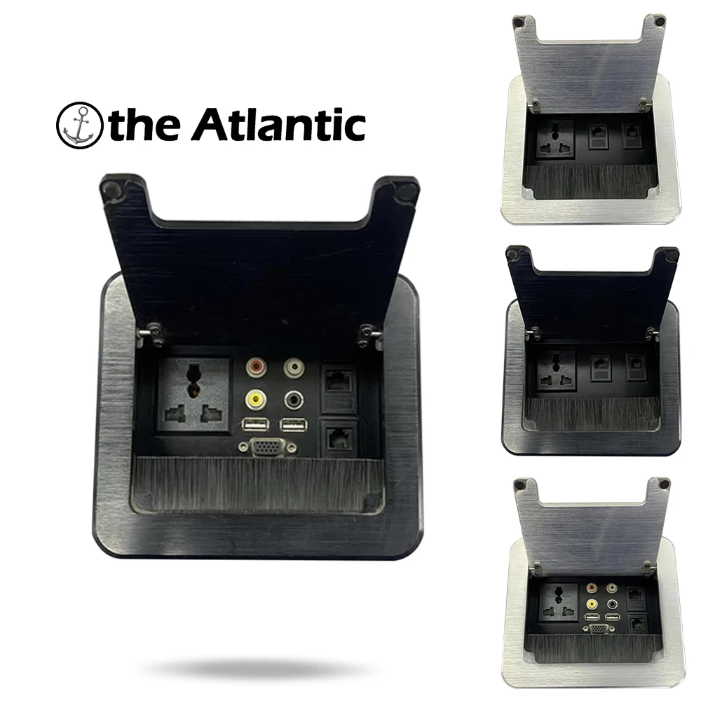 

Многофункциональный скрытый кабельный блок XLR VGA HDMI с пылезащитной крышкой, настольная розетка 13А, расширяемая настольная розетка 250В