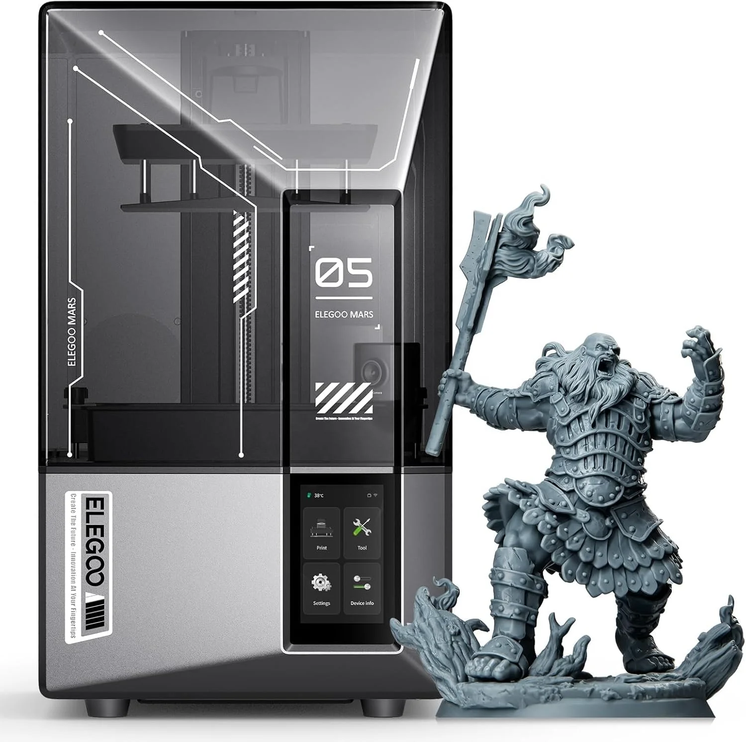 Wholesale Mars 5 Ultra 9K 150mm/h High Speed Smart Auto Leveling Intelligent Detection WiFi-Transfer LCD Resin 3D Printer