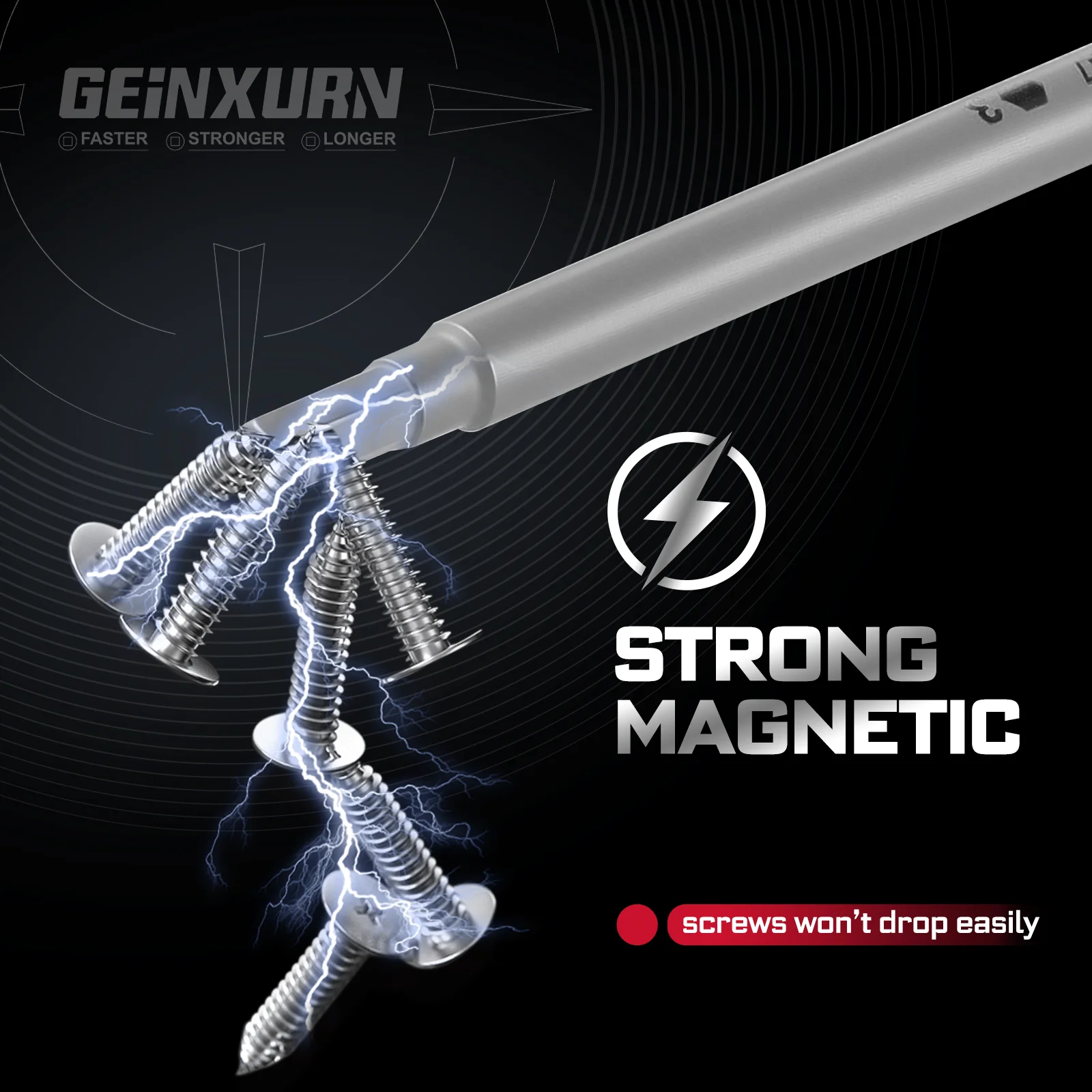 مجموعة لقم مفك براغي ثابتة مكونة من 53 قطعة من Geinxurn، أطراف لقم فولاذية S2 مغناطيسية سداسية مختلطة مع منظم تخزين لإصلاح المنزل #6