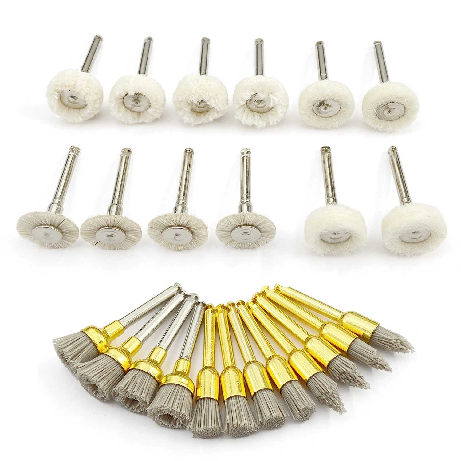 WellCK 10Pcs/Pack Dental Silicone Grinding Heads Teeth Polisher for Low-speed Machine Polishing Brush Dental Tools Dentistry Lab