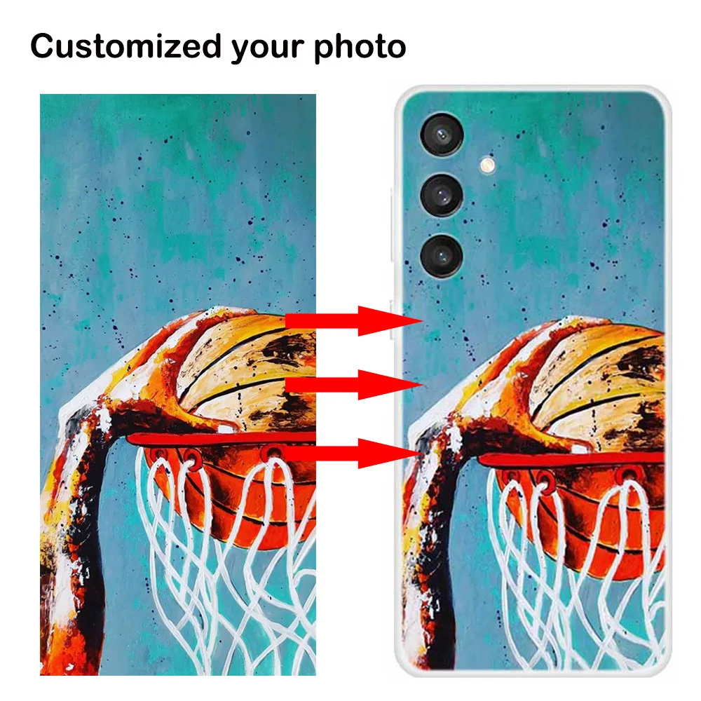 Benutzerdefinierte personalisierte transparente TPU-Hüllen für Samsung Galaxy S23 FE S24 Plus S23 Ultra DIY Foto Design Schutzhüllen Textbild