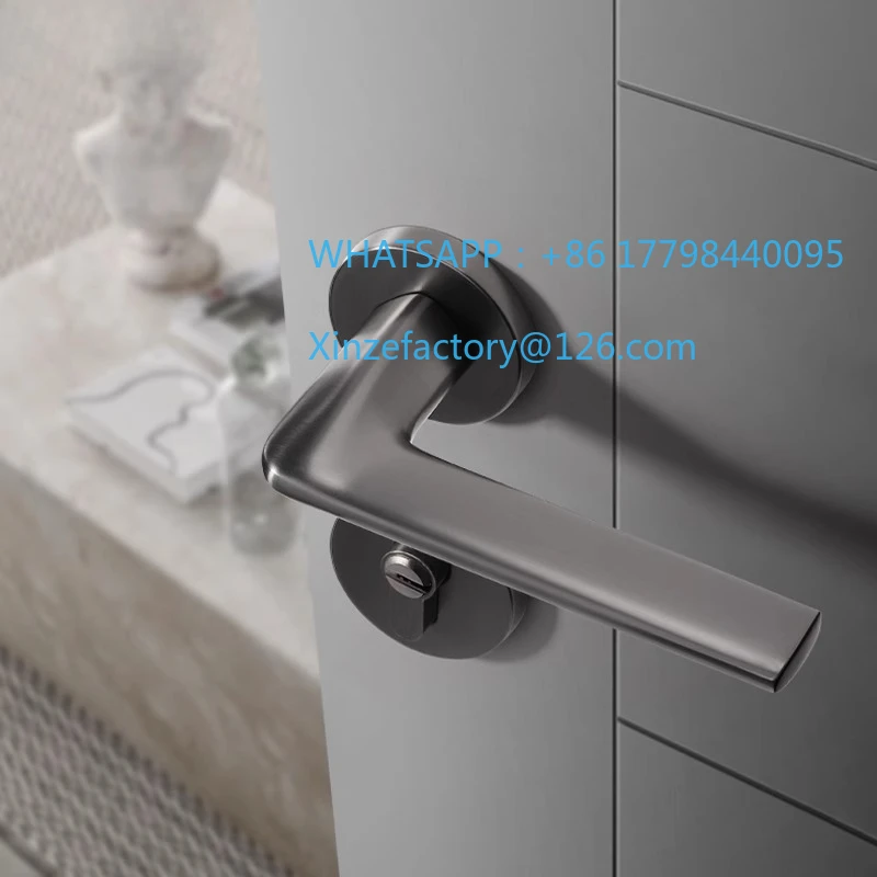 تخصيص الحديثة غرفة نوم قفل الباب غرفة داخلية باب الأجهزة الصامت قفل مغناطيسي الملحقات المنزلية مقبض الباب الخشبي Se