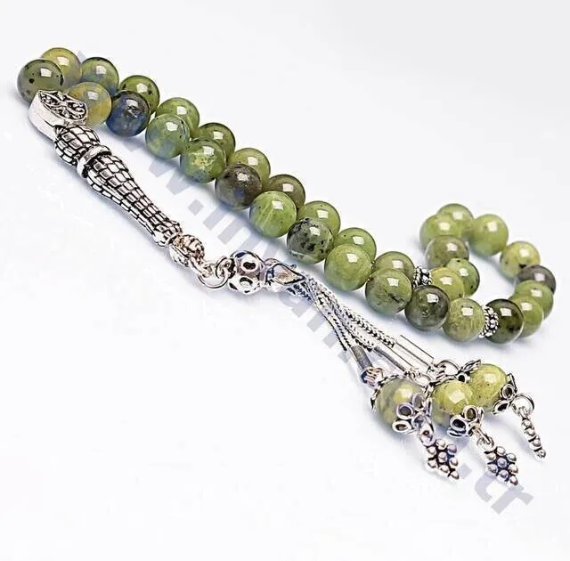 IQRAH Jade Stone Rosary (925 SETTING SILVER)