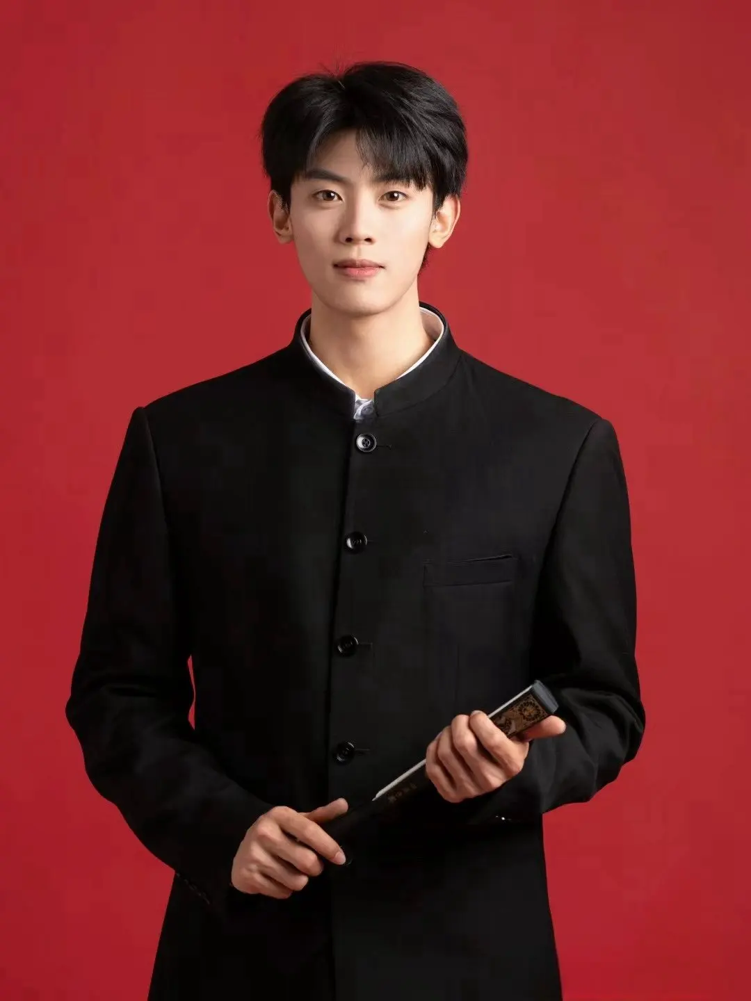 

New Chinese Style Men's Suit Shoulder Pad Stand Collar Tang Costume Jacket Trendy And Handsome Youth Fashion Casual Suit